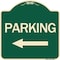 Signmission Parking With Left Arrow Heavy-Gauge Aluminum Architectural Sign, 18" x 18", G-1818-24624 A-DES-G-1818-24624 - alternate 1
